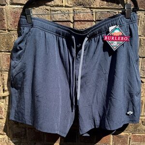 BURLEBO Navy Shorts with Liner